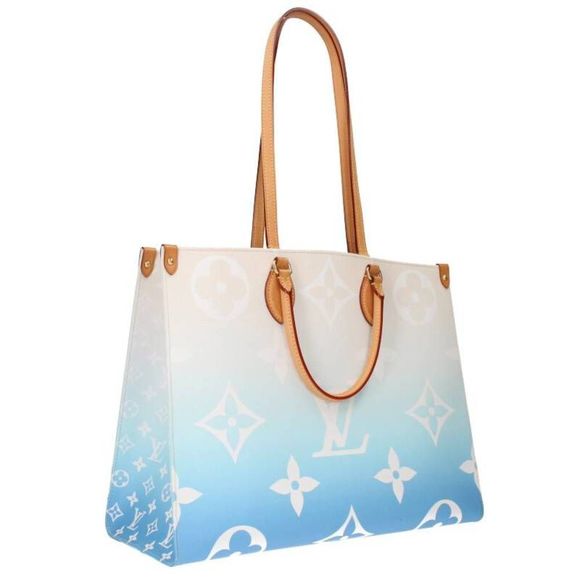Louis Vuitton On The Go GM Light Blue White 2way Shoulder bag - Picture 2 of 5